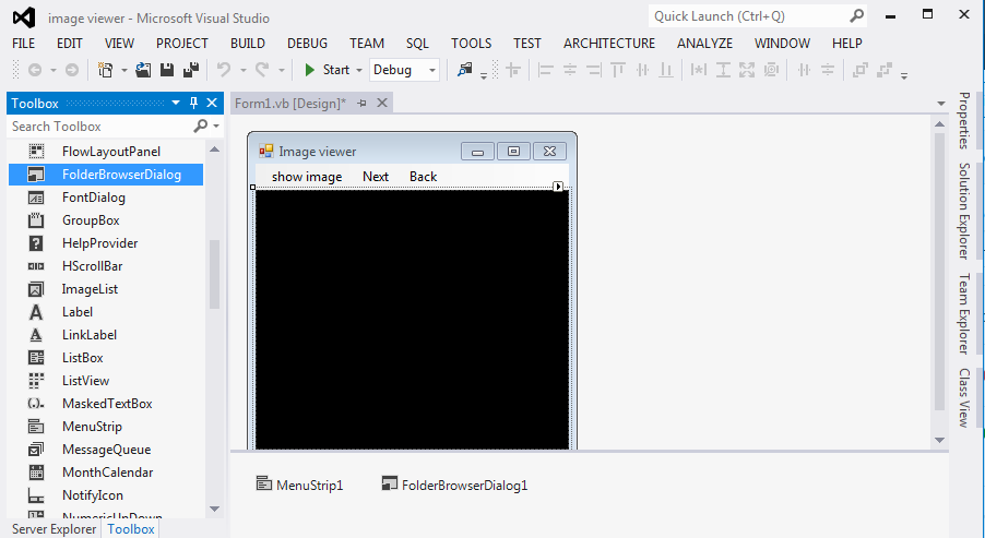 use of folder browse dialog